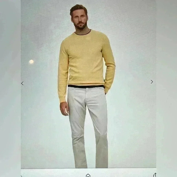 Faconnable Gabardine Trouser’s classic five pocket jean style100% cotton beige - Picture 1 of 9